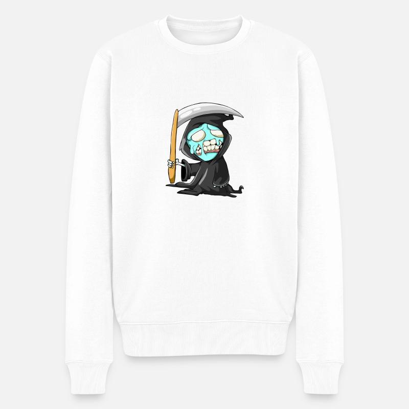 Sensenmann - Männer Premium Bio Pullover - Weiß