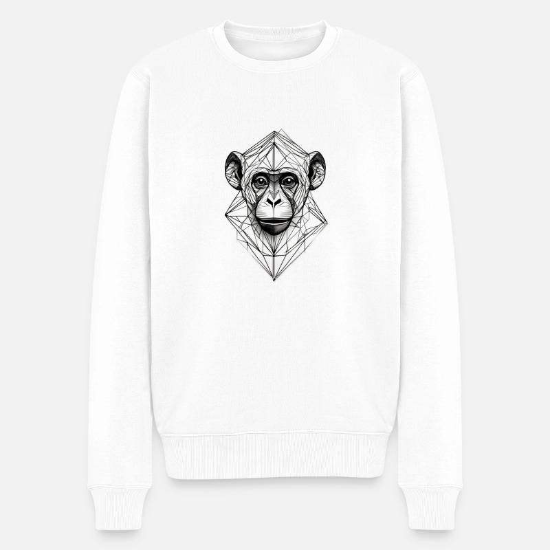 Singe moderne - Pull Premium bio Homme - blanc