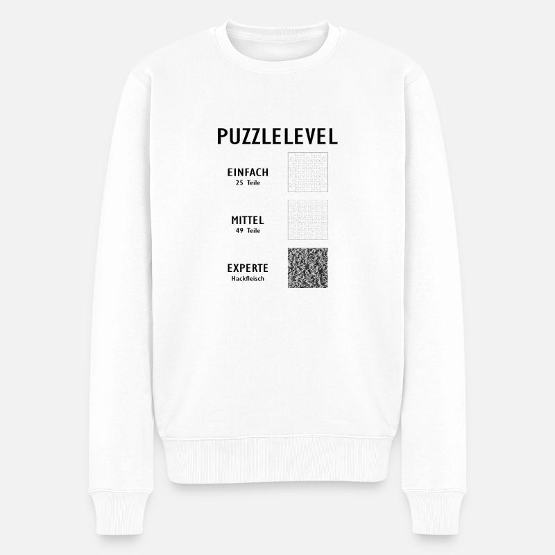 PUZZLESPAß! - Griller - Männer Premium Bio Pullover - Weiß