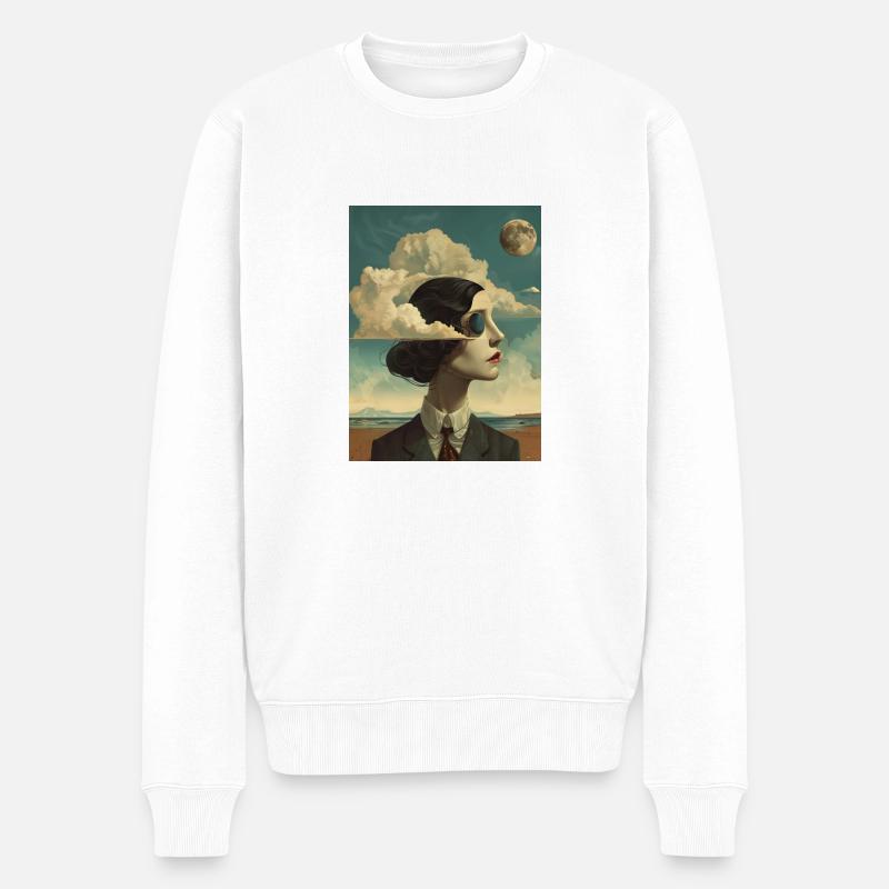 Affiche Retro Face 2 - Pull Premium bio Homme - blanc