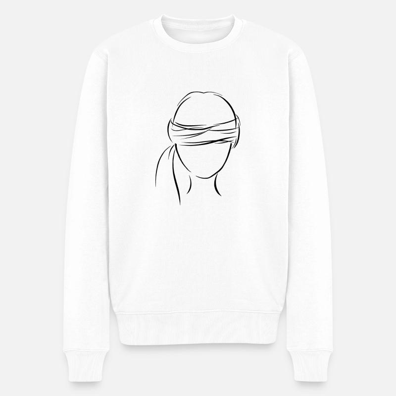 blind - Männer Premium Bio Pullover - Weiß
