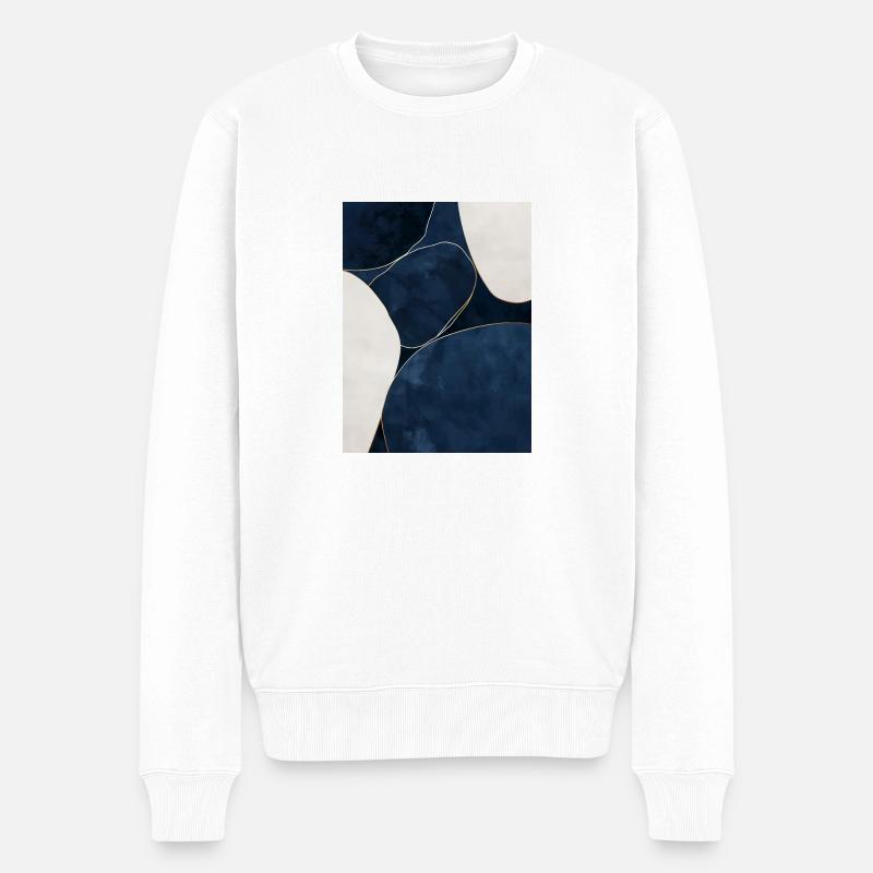 Vert Abstrait 16 - Pull Premium bio Homme - blanc