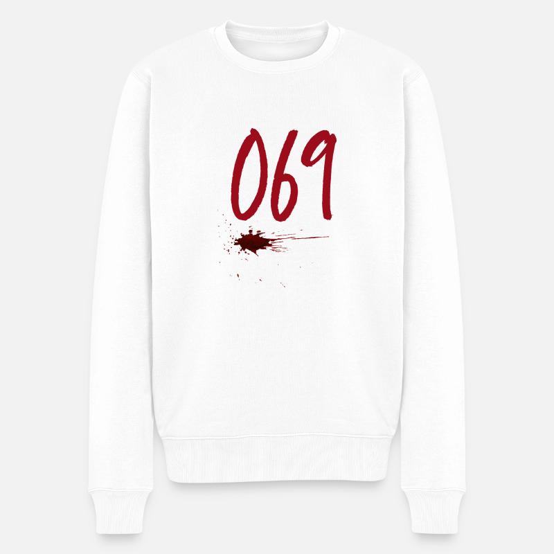 Code postal Francfort 069 - Pull Premium bio Homme - blanc