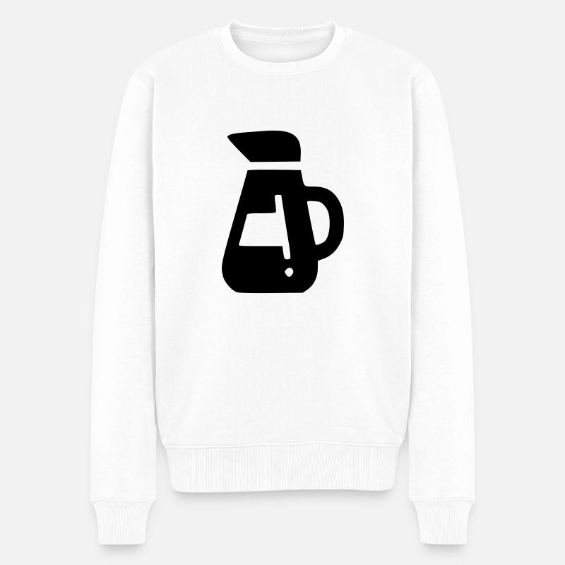 Cafetière - Pull Premium bio Homme - blanc