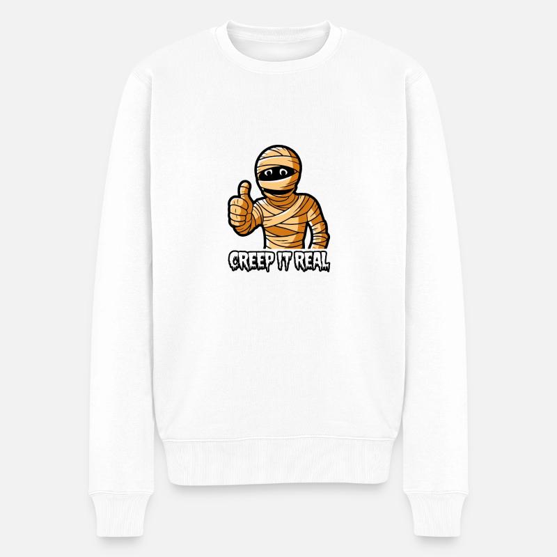 Grusel es echt - Männer Premium Bio Pullover - Weiß