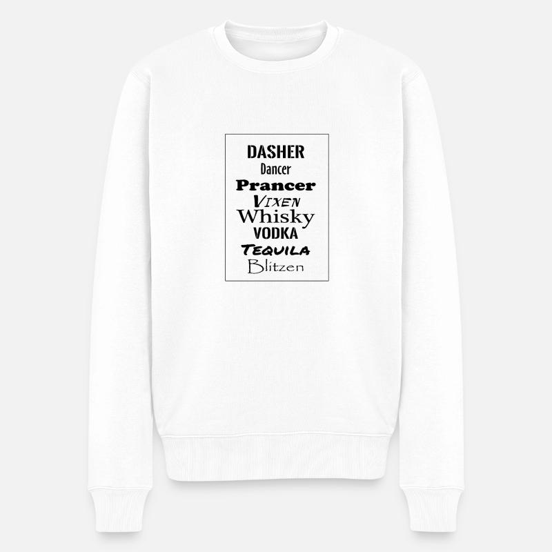 Dasher Dancer Blitzen - Männer Premium Bio Pullover - Weiß