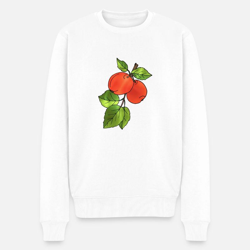 Äpfel - Männer Premium Bio Pullover - Weiß