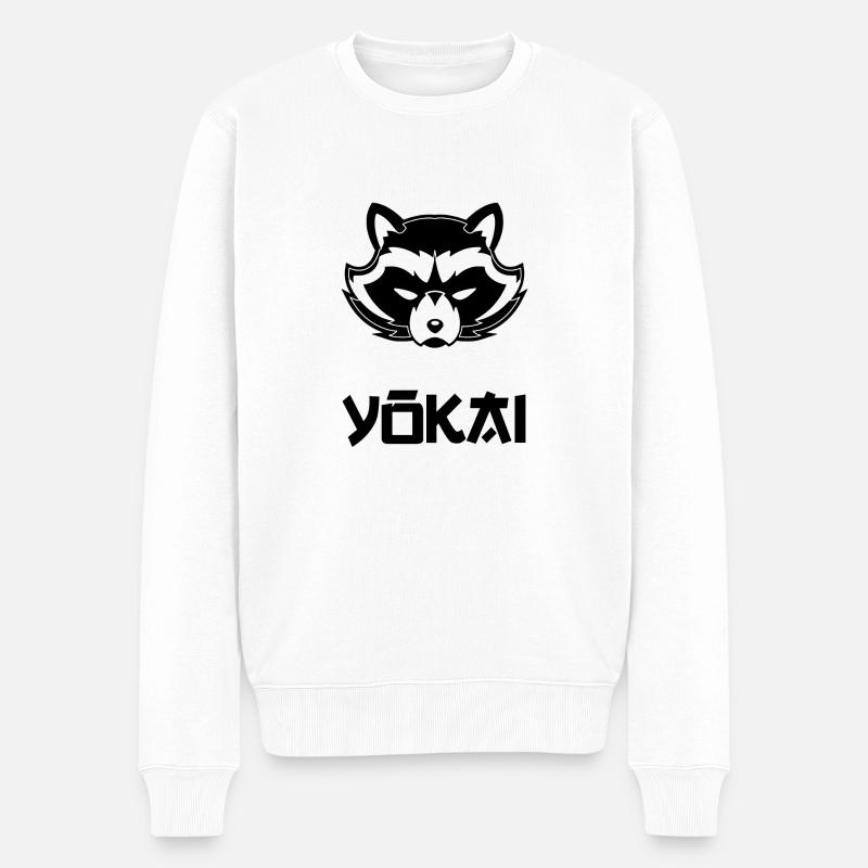 yokai blak - Pull Premium bio Homme - blanc
