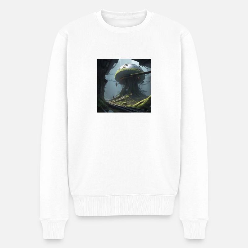 Post Civilization - Männer Premium Bio Pullover - Weiß