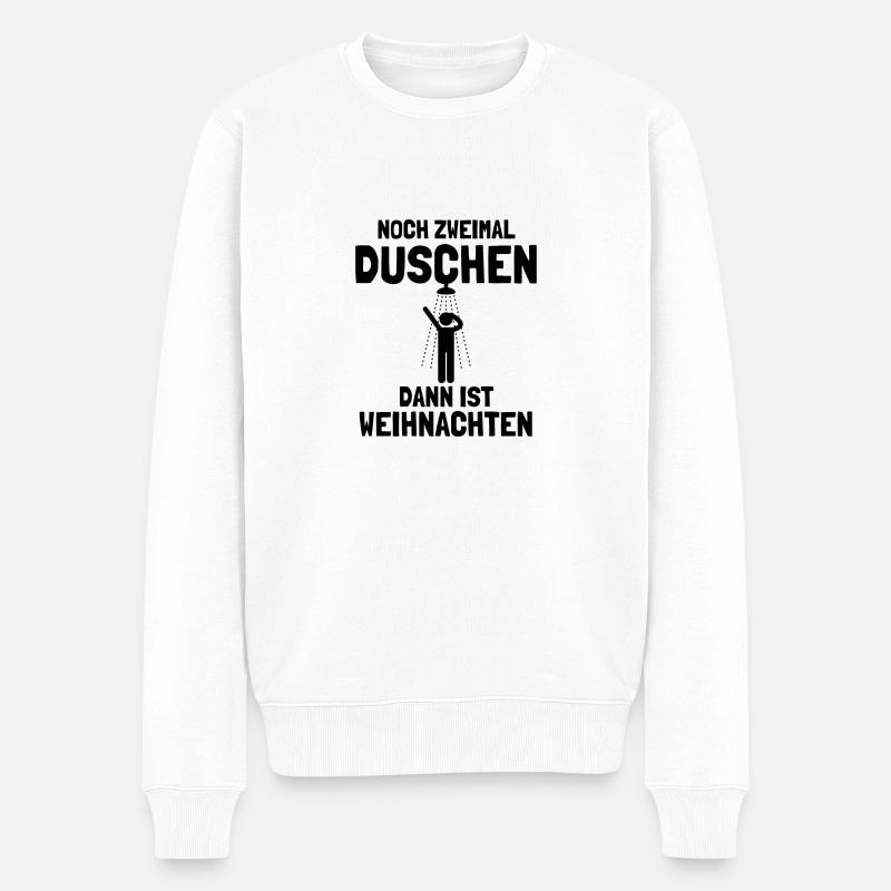 Gaspreis 2022 Shirt Halloween Spruch Duschen Meme - Männer Premium Bio Pullover - Weiß