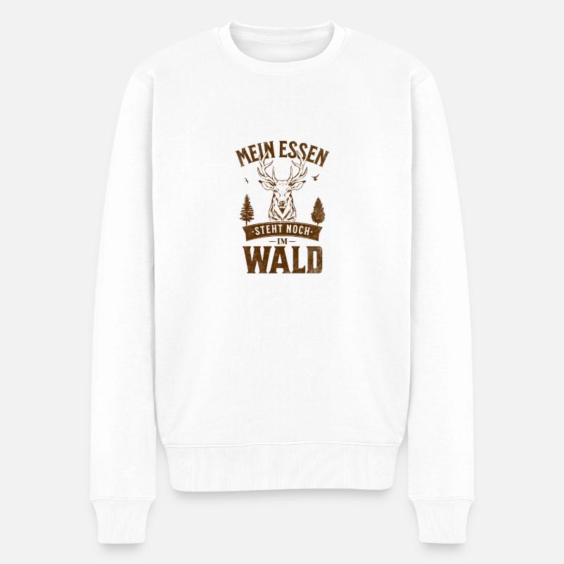 Jagdsprüche Jagdspruch - Männer Premium Bio Pullover - Weiß