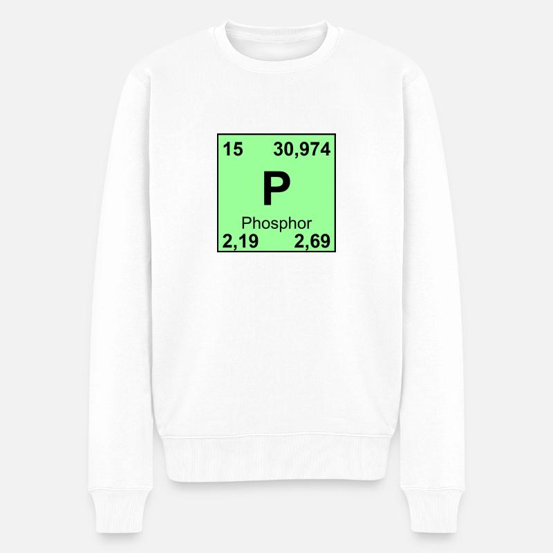 15Phosphor - Männer Premium Bio Pullover - Weiß