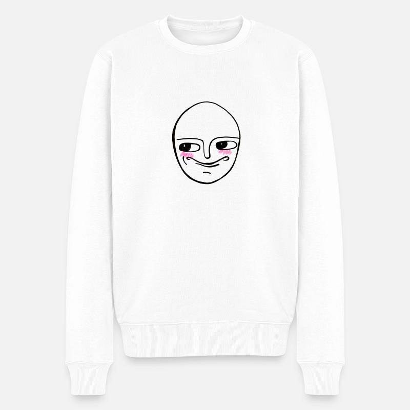 Stupide visage - Pull Premium bio Homme - blanc