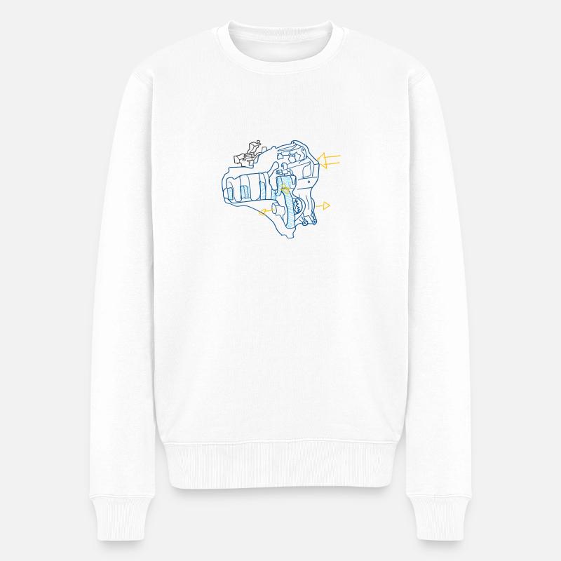 Gear - Männer Premium Bio Pullover - Weiß