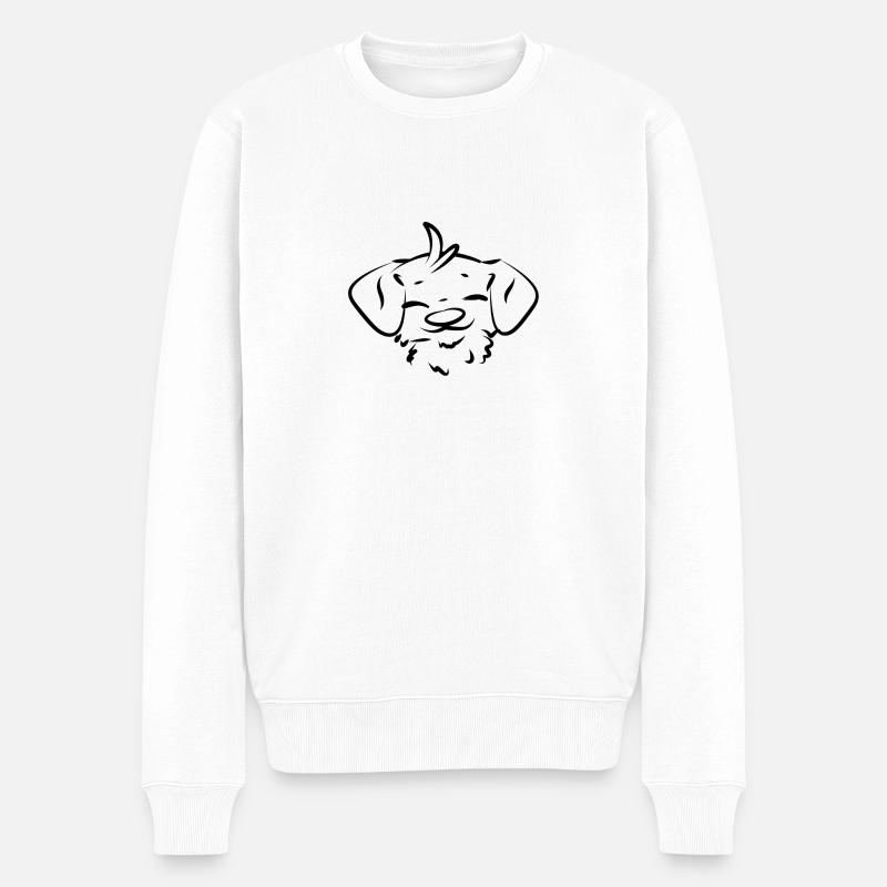 Chien heureux - Pull Premium bio Homme - blanc