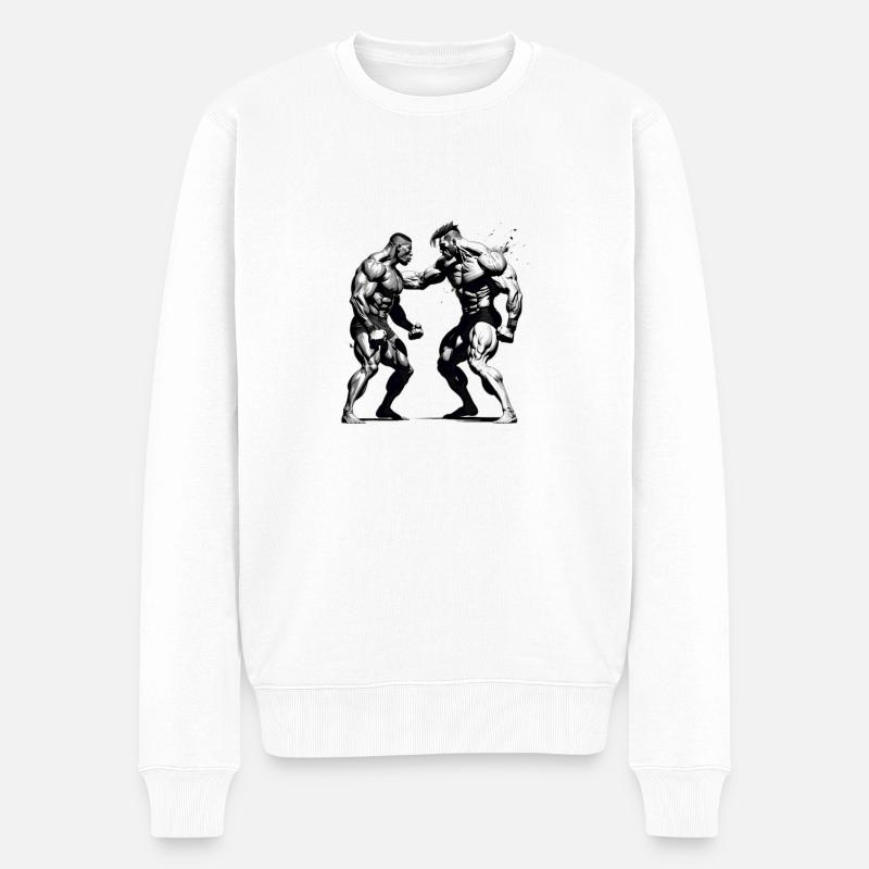 Kämpfer - Männer Premium Bio Pullover - Weiß
