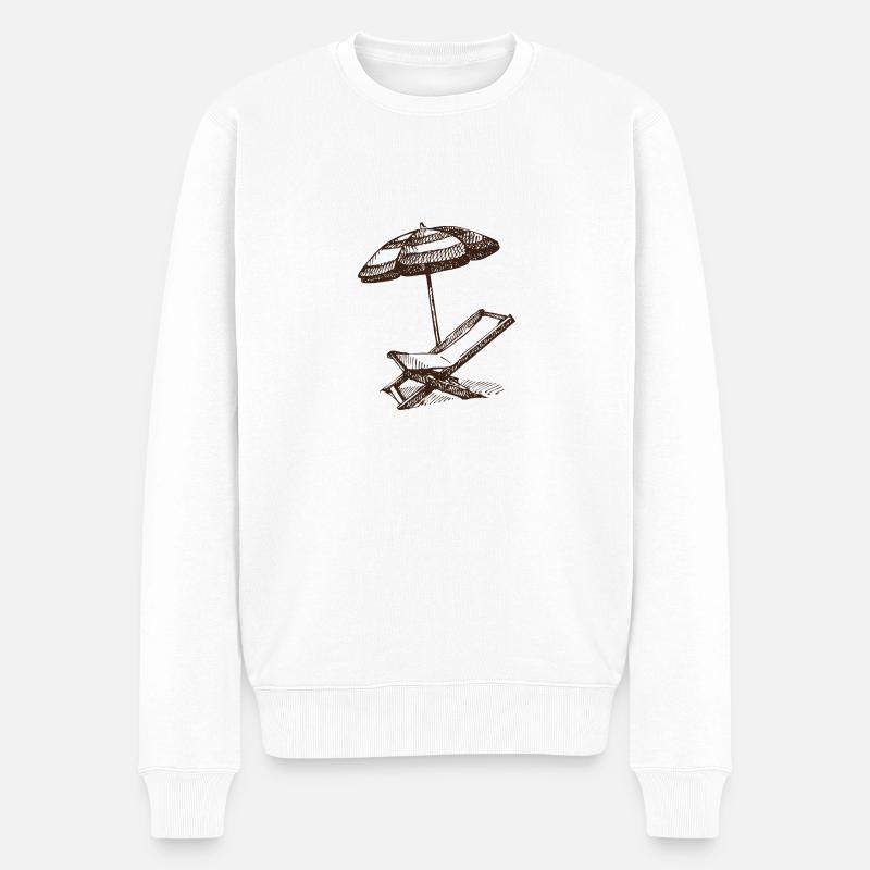 Sommer - Männer Premium Bio Pullover - Weiß