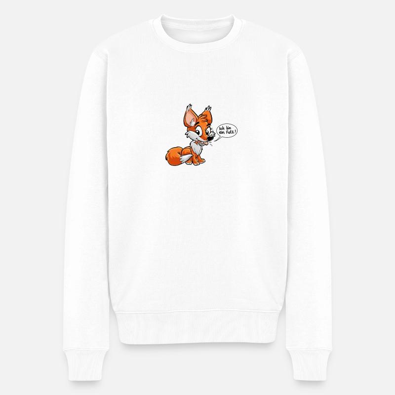 Futz - Männer Premium Bio Pullover - Weiß