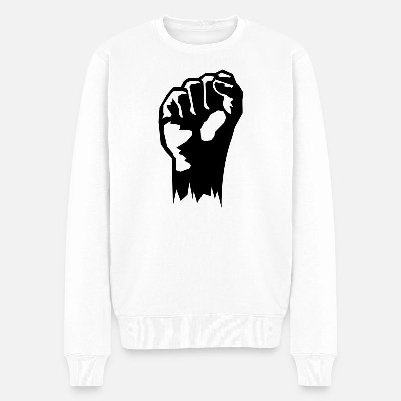 fight - Männer Premium Bio Pullover - Weiß