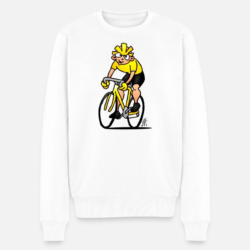 Radfahrer - Radsport - Männer Premium Bio Pullover - Weiß
