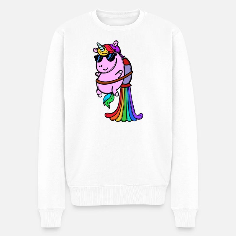 Cool Tier Lustig - Männer Premium Bio Pullover - Weiß