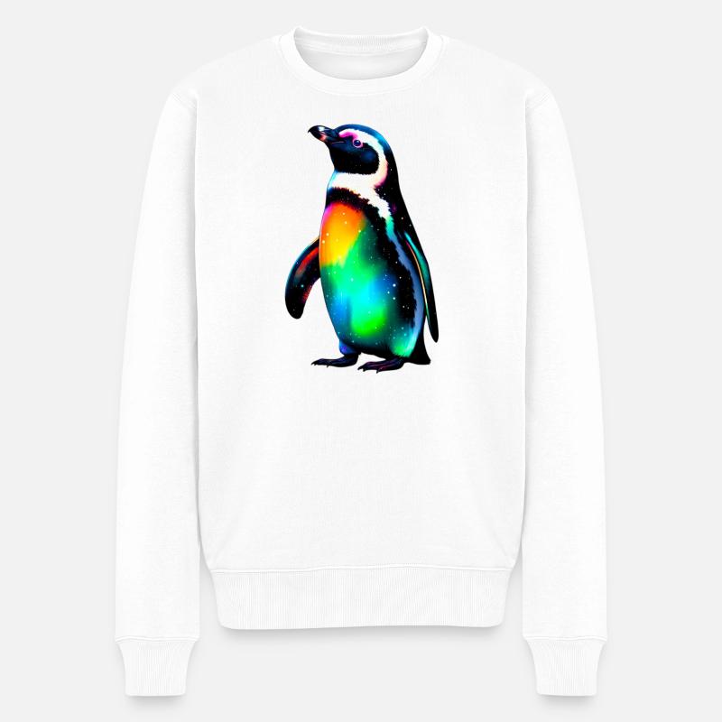 Pinguin - Männer Premium Bio Pullover - Weiß