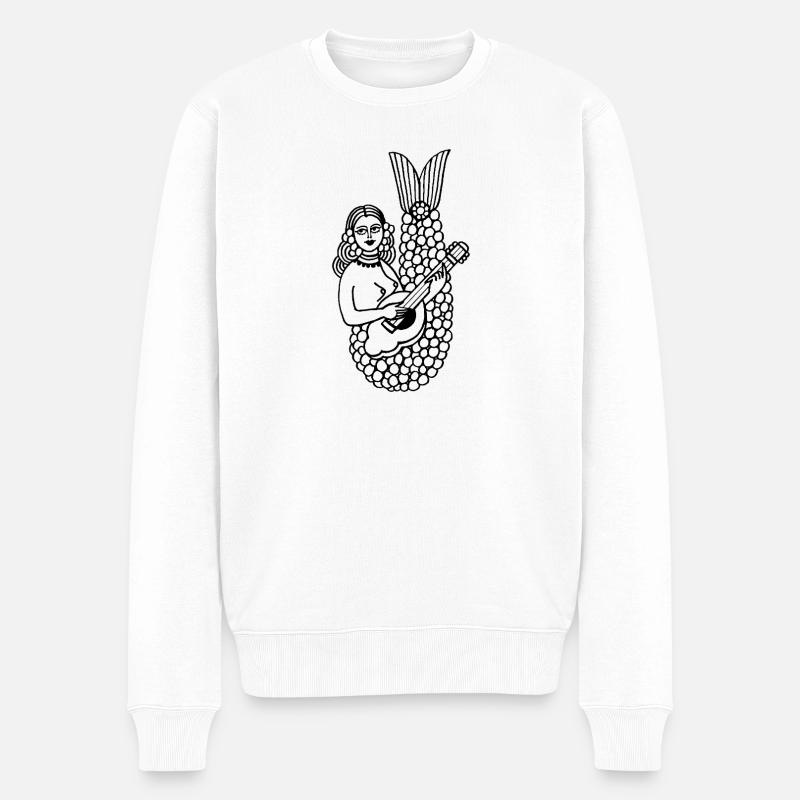 Nixe - Männer Premium Bio Pullover - Weiß