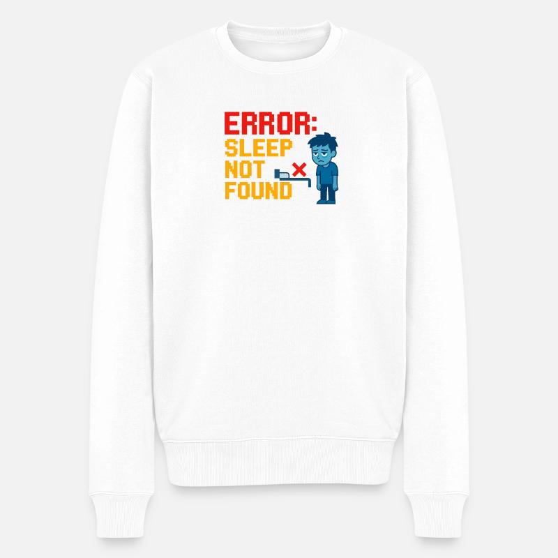 Error: Sleep Not Found - Männer Premium Bio Pullover - Weiß