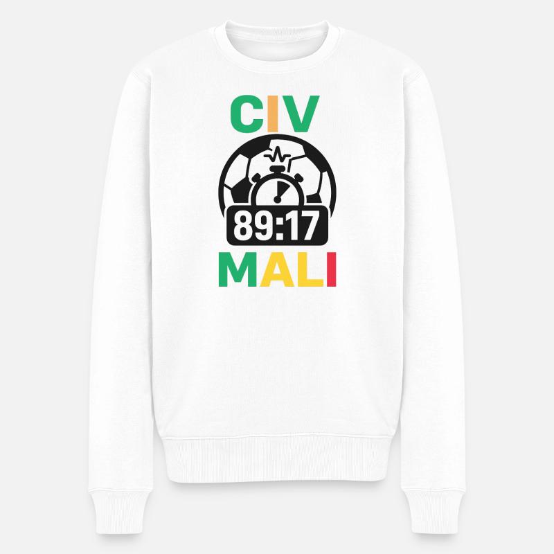 CIV vs Mali – 89:17 zu spät - Männer Premium Bio Pullover - Weiß