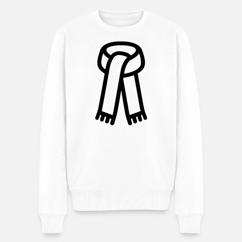 Schal - Männer Premium Bio Pullover - Weiß