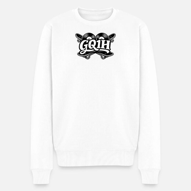 GQ1H-Skater - Männer Premium Bio Pullover - Weiß