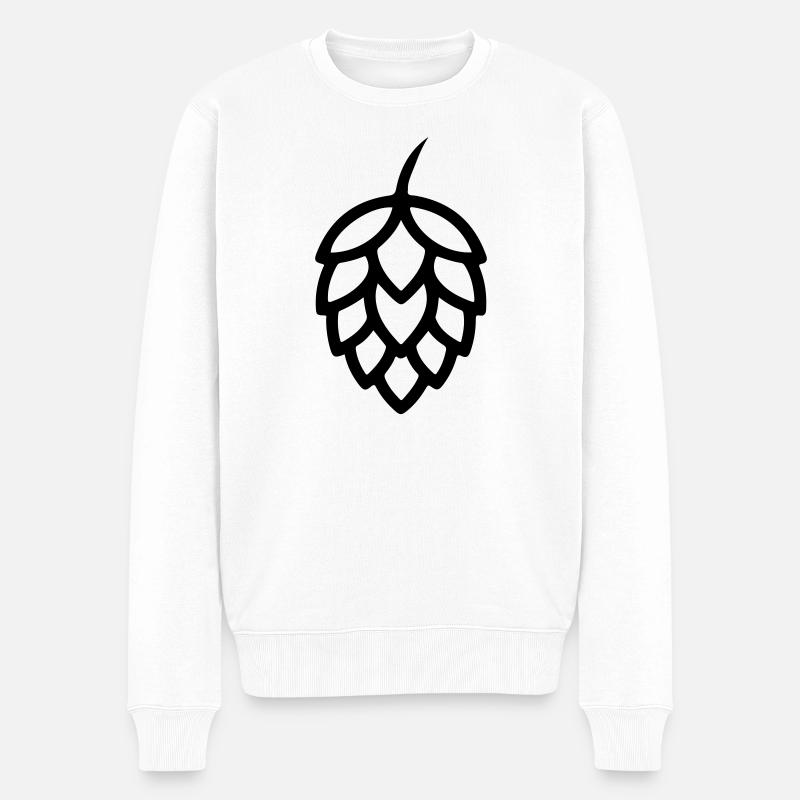 Icône du houblon - Pull Premium bio Homme - blanc
