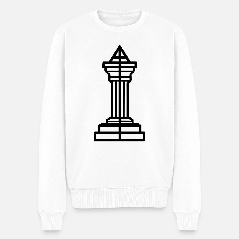Obelisk - Männer Premium Bio Pullover - Weiß