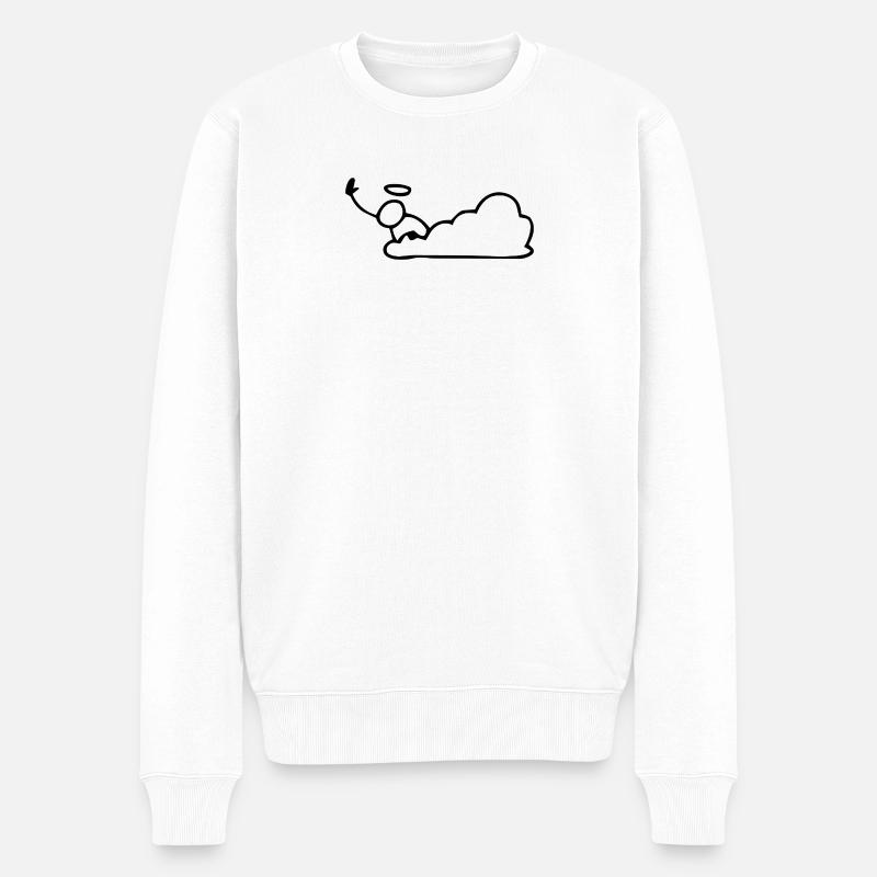 Funny - Männer Premium Bio Pullover - Weiß