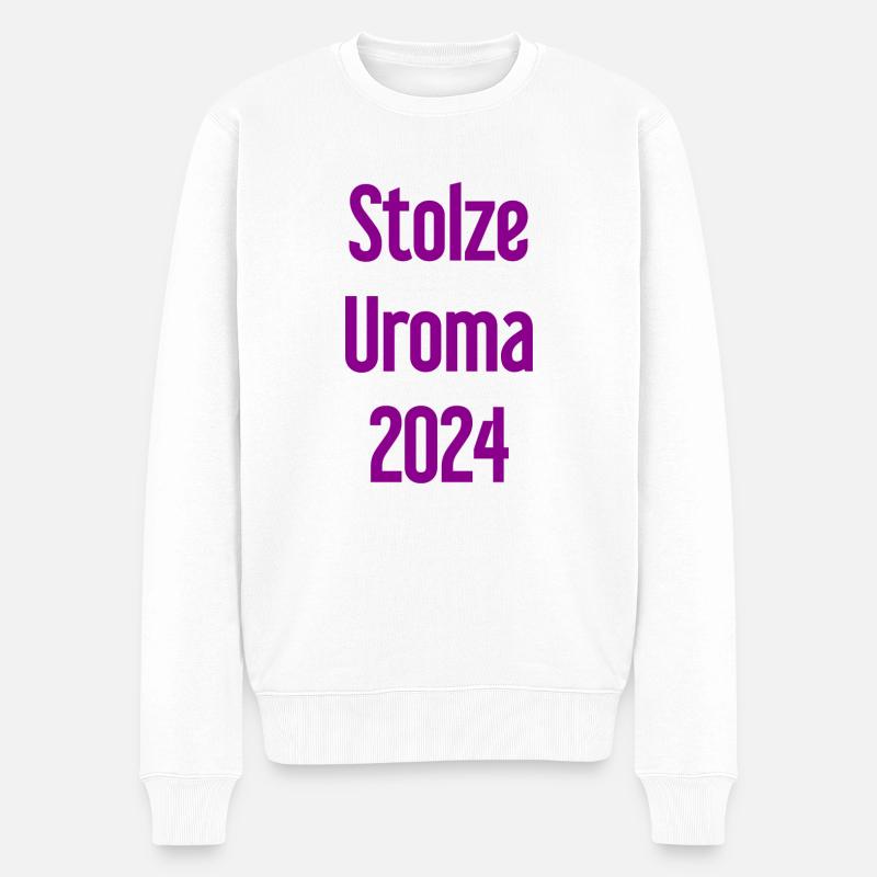 Stolze Uroma 2024 - Männer Premium Bio Pullover - Weiß