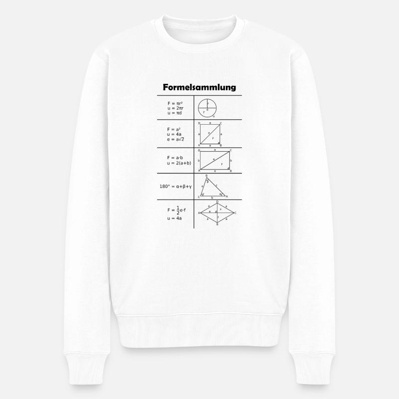 Formulaire / Math / Mathématiques - Pull Premium bio Homme - blanc