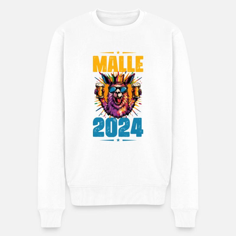 Malle 2024 Alpaga - Pull Premium bio Homme - blanc