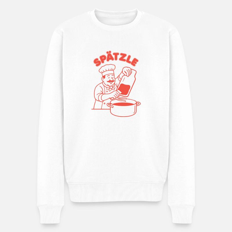 Spätzle Mann - Männer Premium Bio Pullover - Weiß