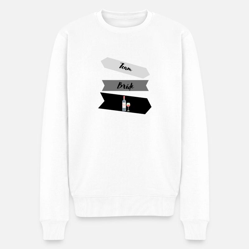 Tram Bride - Männer Premium Bio Pullover - Weiß