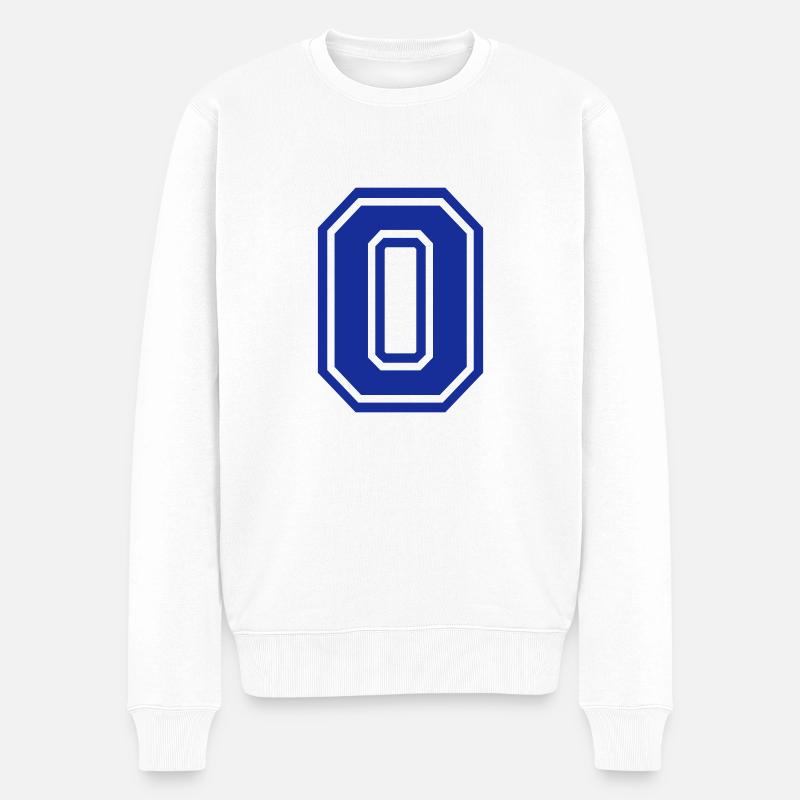 Null - Männer Premium Bio Pullover - Weiß