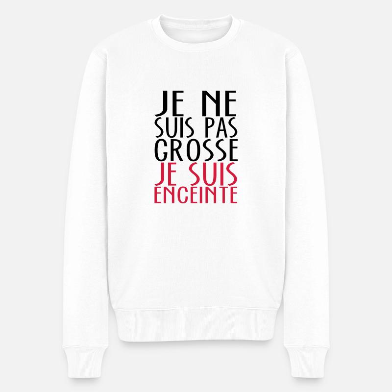 je ne suis ps grosse - Pull Premium bio Homme - blanc