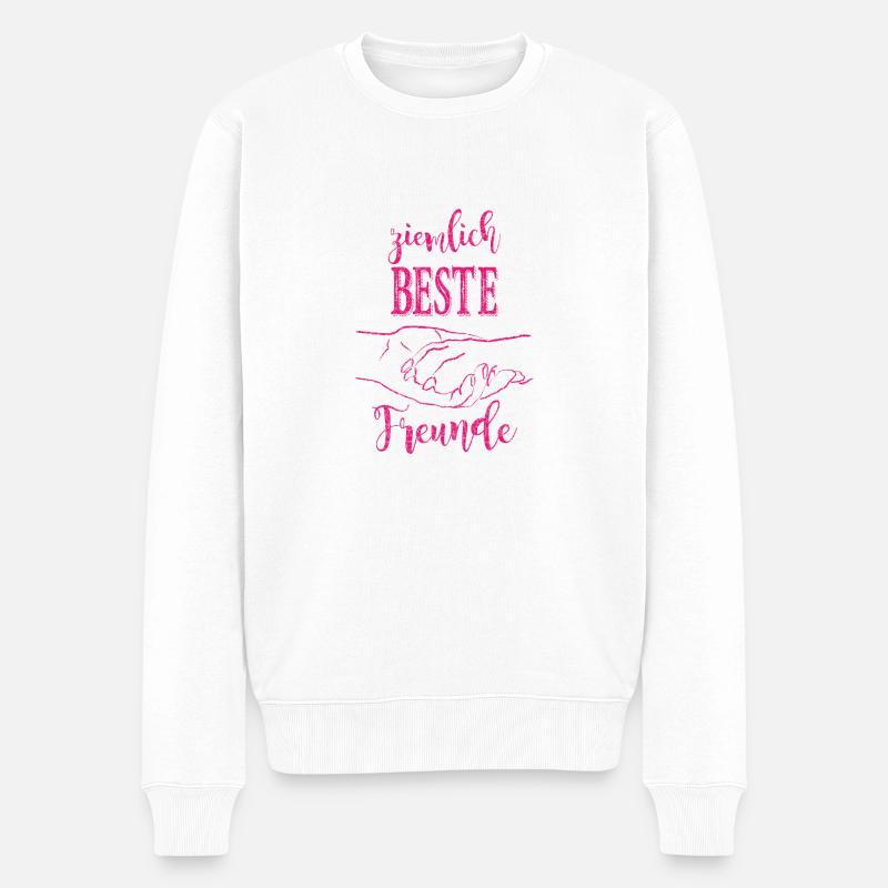 ziemlich Beste Freunde_pi - Männer Premium Bio Pullover - Weiß