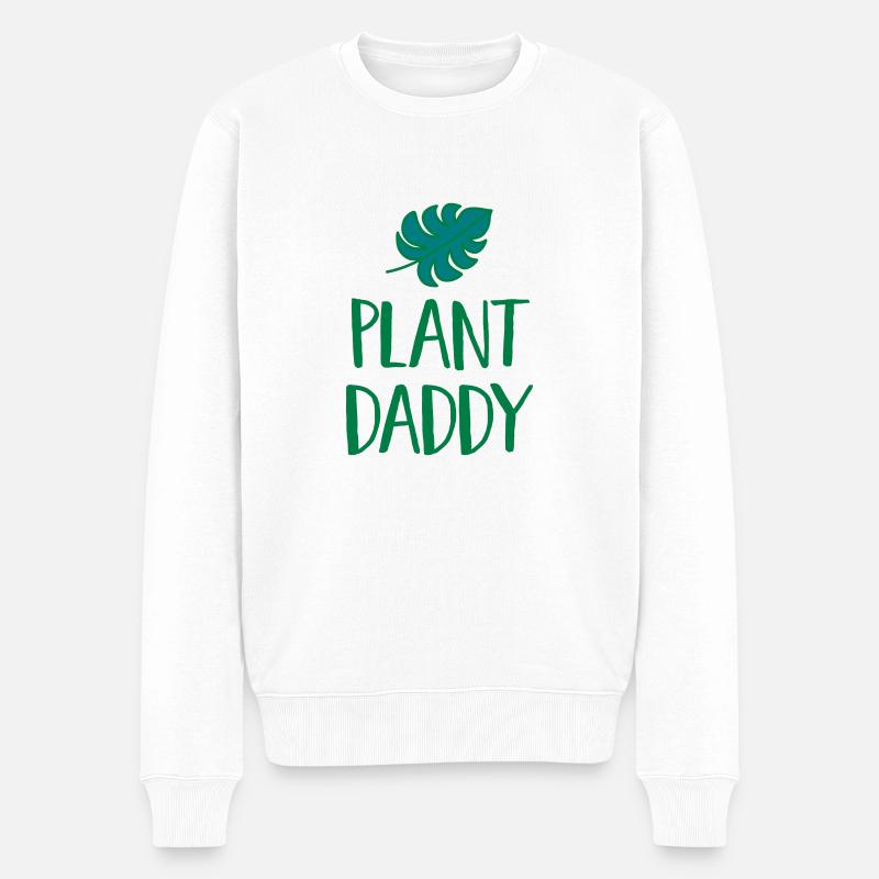 Plant Daddy - Männer Premium Bio Pullover - Weiß