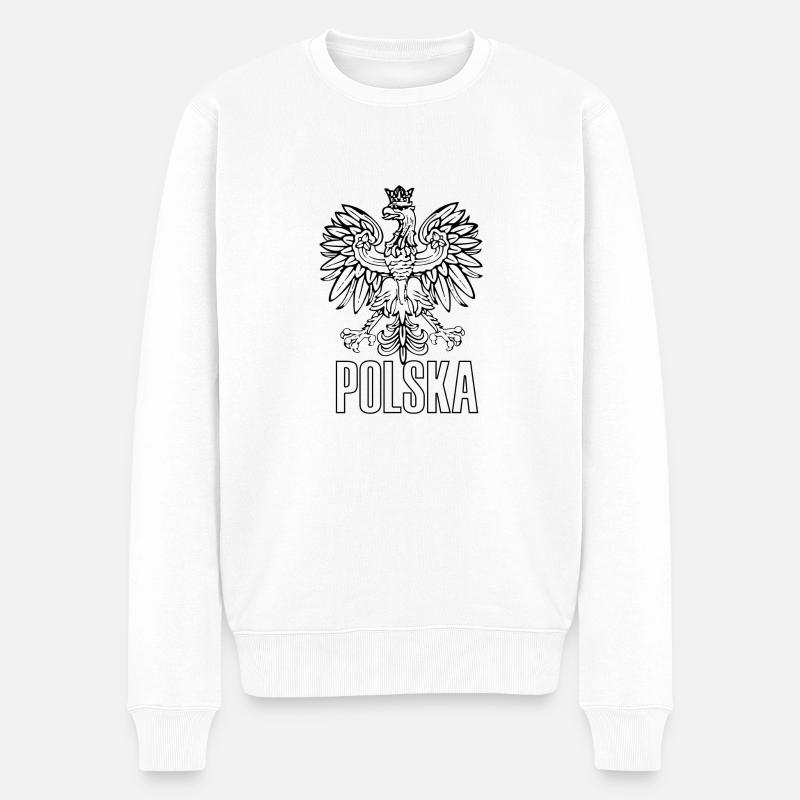 Polska Adler - Männer Premium Bio Pullover - Weiß