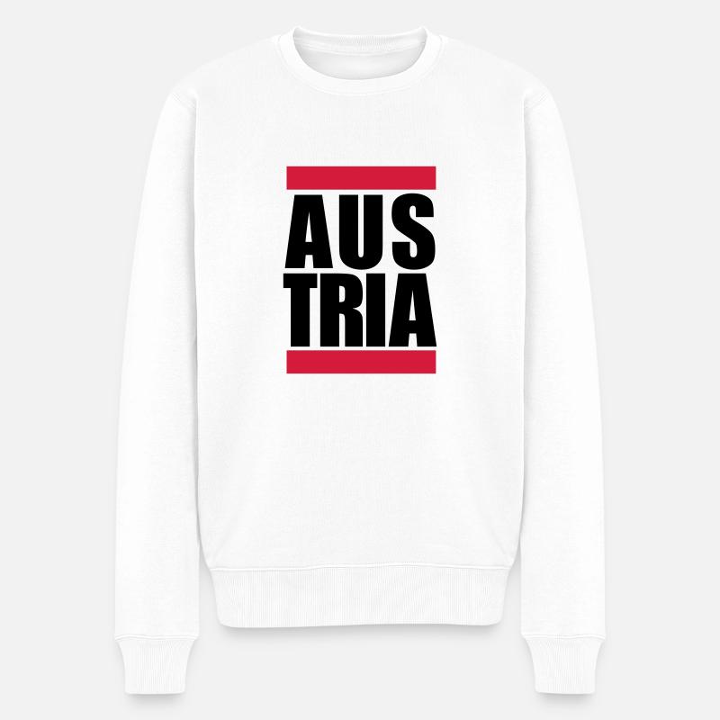Austria Logo Design - Männer Premium Bio Pullover - Weiß