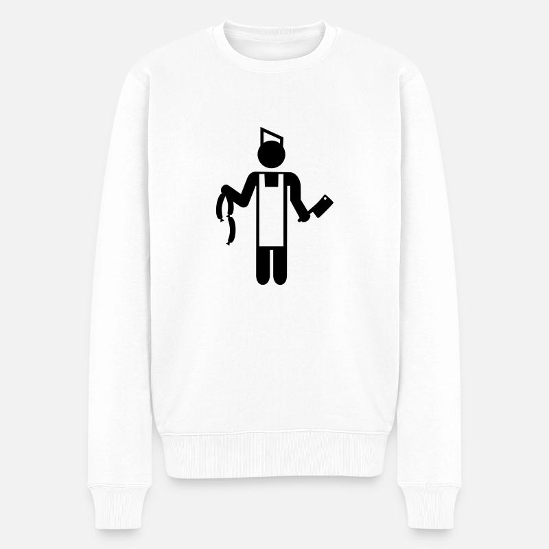 Boucher - Pull Premium bio Homme - blanc