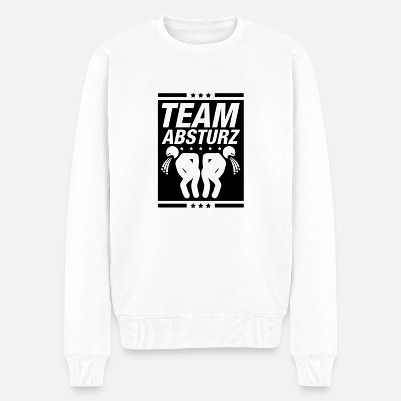 team_absturz_be1 - Männer Premium Bio Pullover - Weiß