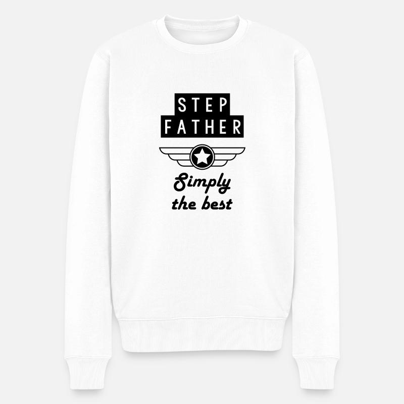 Stiefvater / Stiefmutter / Ehe / Familie - Männer Premium Bio Pullover - Weiß