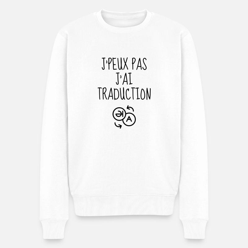 Übersetzer / Übersetzerin / Übersetzung / - Männer Premium Bio Pullover - Weiß