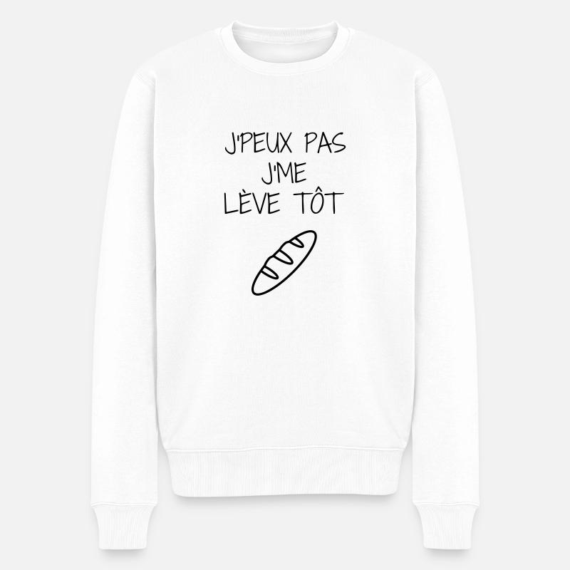 Bäcker / Bäckerei / Bäckerin / Brot - Männer Premium Bio Pullover - Weiß